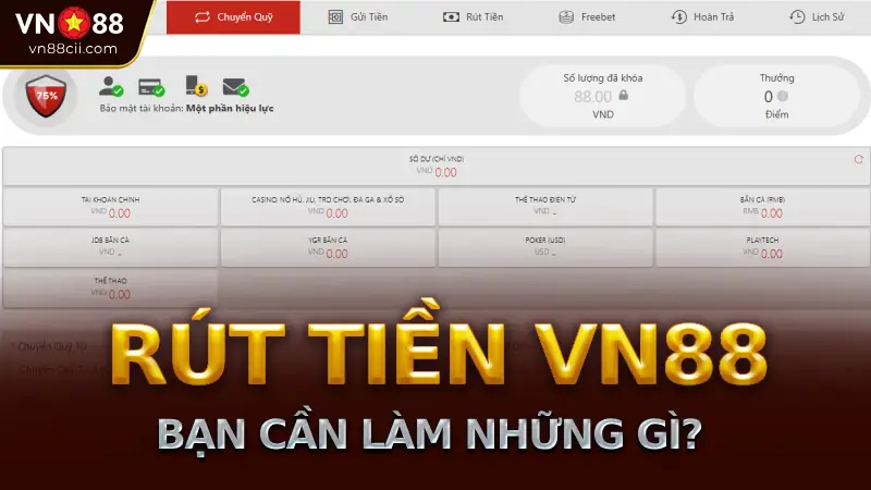 Hướng dẫn chi tiết cách rút tiền VN88 nhanh chóng và an toàn