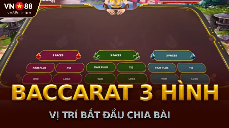 Cách chơi game bài baccarat 3 hình tại trang nhà cái VN88