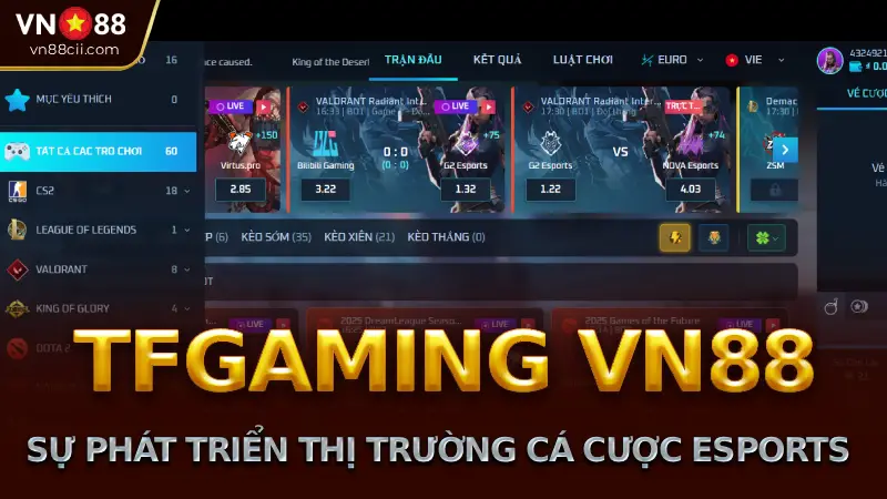 Sự Phát Triển Của TFGAMING Trong Thị Trường Cá Cược Esports